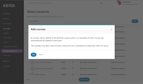 Add courses confirmation modal. The message is confirming that 8 courses will be added to 19 students' course plans.